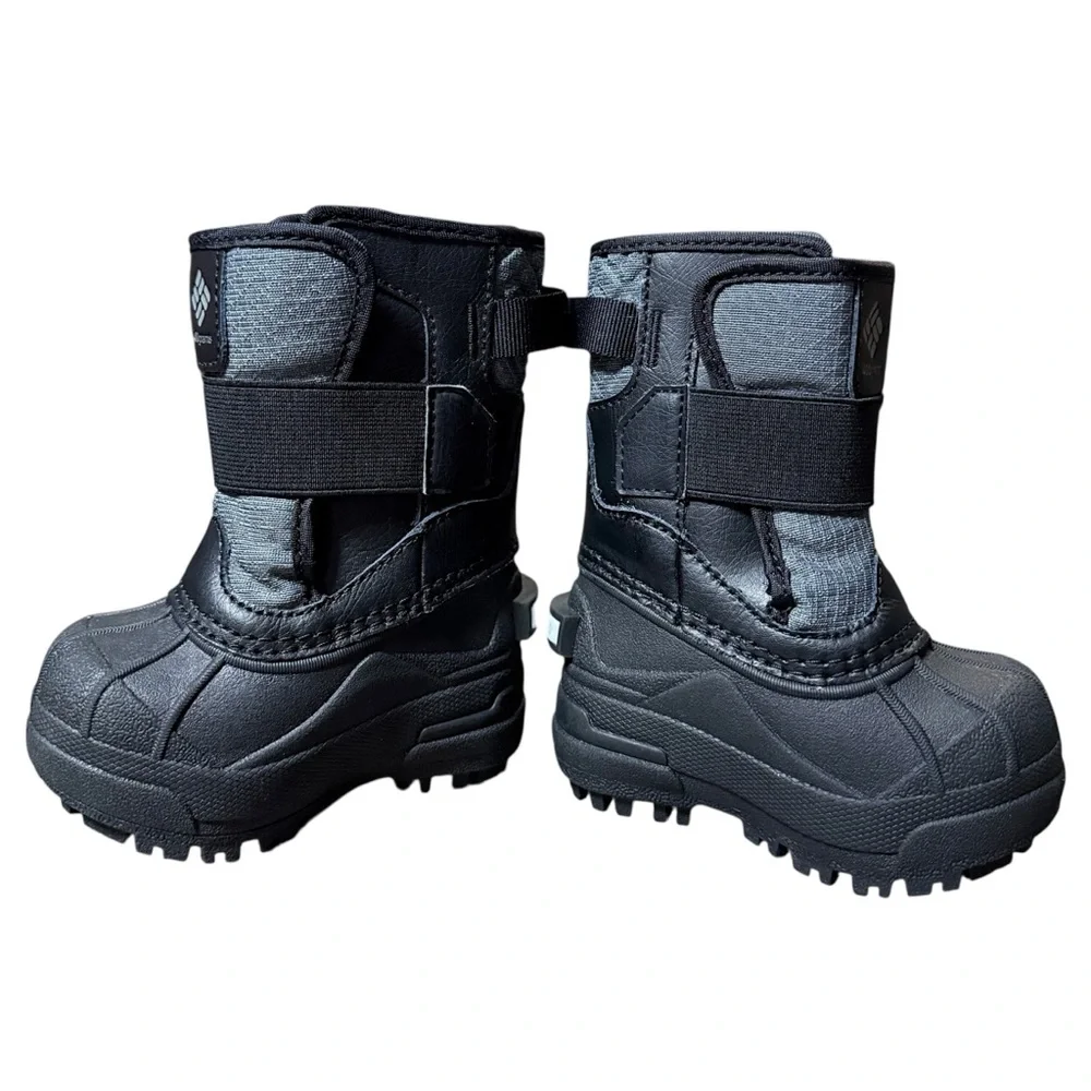 Columbia Omni-Tech Bugaboot Celsius Black Gray Winter Unisex Snow Boot Toddler 4